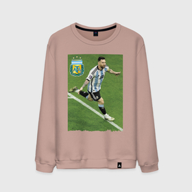 Мужской свитшот хлопок с принтом Argentina   Lionel Messi   world champion в Курске, 100% хлопок |  | Тематика изображения на принте: 