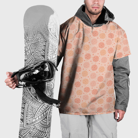 Накидка на куртку 3D с принтом Узор из снежинок в розовых оттенках в Екатеринбурге, 100% полиэстер |  | Тематика изображения на принте: 