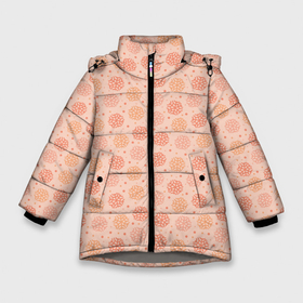 Зимняя куртка для девочек 3D с принтом Узор из снежинок в розовых оттенках в Екатеринбурге, ткань верха — 100% полиэстер; подклад — 100% полиэстер, утеплитель — 100% полиэстер. | длина ниже бедра, удлиненная спинка, воротник стойка и отстегивающийся капюшон. Есть боковые карманы с листочкой на кнопках, утяжки по низу изделия и внутренний карман на молнии. 

Предусмотрены светоотражающий принт на спинке, радужный светоотражающий элемент на пуллере молнии и на резинке для утяжки. | Тематика изображения на принте: 