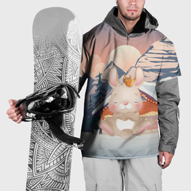 Накидка на куртку 3D с принтом Милый зайчик 2023 в Санкт-Петербурге, 100% полиэстер |  | Тематика изображения на принте: 