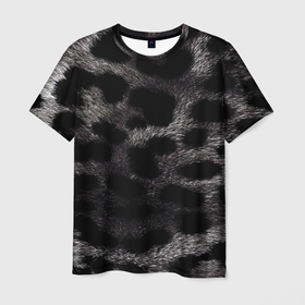 Мужская футболка 3D с принтом черная пантера паттерн в Курске, 100% полиэфир | прямой крой, круглый вырез горловины, длина до линии бедер | 