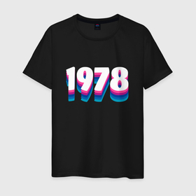 Мужская футболка хлопок с принтом Made in 1978 vintage art в Екатеринбурге, 100% хлопок | прямой крой, круглый вырез горловины, длина до линии бедер, слегка спущенное плечо. | Тематика изображения на принте: 