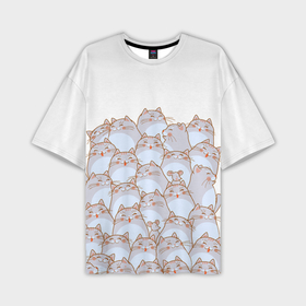 Мужская футболка oversize 3D с принтом Коты и мыши в Кировске,  |  | 
