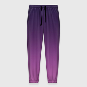 Мужские брюки 3D с принтом Пурпурный лиловый градиент в Курске, 100% полиэстер | манжеты по низу, эластичный пояс регулируется шнурком, по бокам два кармана без застежек, внутренняя часть кармана из мелкой сетки | Тематика изображения на принте: 