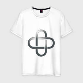 Мужская футболка хлопок с принтом Кельтский узел в Тюмени, 100% хлопок | прямой крой, круглый вырез горловины, длина до линии бедер, слегка спущенное плечо. | 