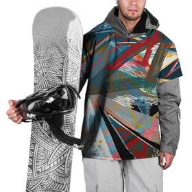 Накидка на куртку 3D с принтом Абстрактный многоцветный  узор , 100% полиэстер |  | 