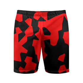 Мужские шорты спортивные с принтом черно красный авторский арт в Кировске,  |  | 
