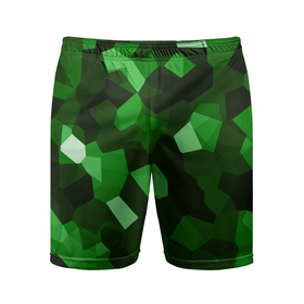 Мужские шорты спортивные с принтом коллекция зеленых изумрудов ,  |  | 
