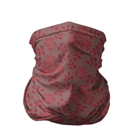 Бандана-труба 3D с принтом Красные розы в Петрозаводске, 100% полиэстер, ткань с особыми свойствами — Activecool | плотность 150‒180 г/м2; хорошо тянется, но сохраняет форму | 