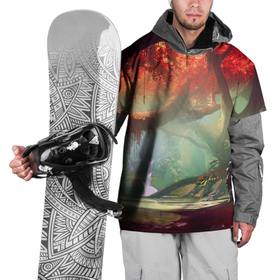 Накидка на куртку 3D с принтом Destiny пейзаж джунглей в Екатеринбурге, 100% полиэстер |  | 
