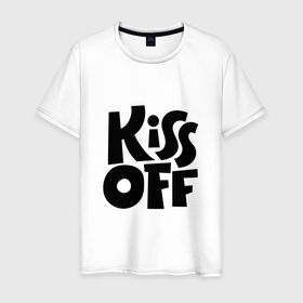 Мужская футболка хлопок с принтом Kiss off в Кировске, 100% хлопок | прямой крой, круглый вырез горловины, длина до линии бедер, слегка спущенное плечо. | Тематика изображения на принте: 