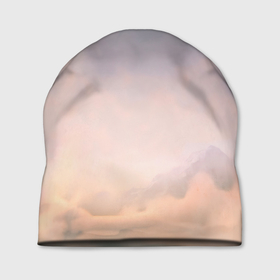 Шапка 3D с принтом Мистические облака среди гор в Белгороде, 100% полиэстер | универсальный размер, печать по всей поверхности изделия | 