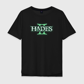 Мужская футболка хлопок Oversize с принтом Hades 2 logo в Новосибирске, 100% хлопок | свободный крой, круглый ворот, “спинка” длиннее передней части | 
