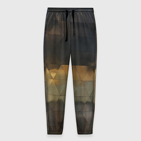 Мужские брюки 3D с принтом Природное отражение в стеклянной абстракции , 100% полиэстер | манжеты по низу, эластичный пояс регулируется шнурком, по бокам два кармана без застежек, внутренняя часть кармана из мелкой сетки | 