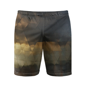 Мужские шорты спортивные с принтом Природное отражение в стеклянной абстракции ,  |  | Тематика изображения на принте: 