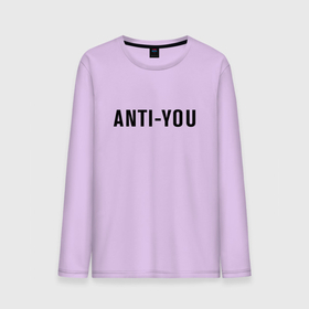 Мужской лонгслив хлопок с принтом ANTI YOU в Петрозаводске, 100% хлопок |  | Тематика изображения на принте: 