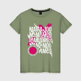 Женская футболка хлопок с принтом Mamamoo love k pop в Екатеринбурге, 100% хлопок | прямой крой, круглый вырез горловины, длина до линии бедер, слегка спущенное плечо | 