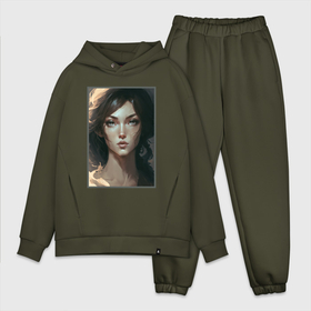 Мужской костюм хлопок OVERSIZE с принтом Волнение, масло в Ухте,  |  | 