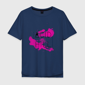 Мужская футболка хлопок Oversize с принтом Acid hill pink в Санкт-Петербурге, 100% хлопок | свободный крой, круглый ворот, “спинка” длиннее передней части | Тематика изображения на принте: 