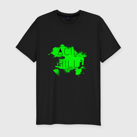 Мужская футболка хлопок Slim с принтом Acid hill green toxic в Санкт-Петербурге, 92% хлопок, 8% лайкра | приталенный силуэт, круглый вырез ворота, длина до линии бедра, короткий рукав | Тематика изображения на принте: 