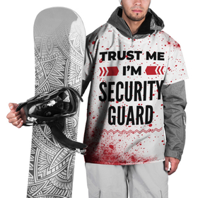 Накидка на куртку 3D с принтом Trust me Im security guard white , 100% полиэстер |  | Тематика изображения на принте: 