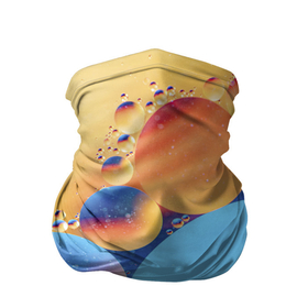 Бандана-труба 3D с принтом Абстрактные круги с разными красками , 100% полиэстер, ткань с особыми свойствами — Activecool | плотность 150‒180 г/м2; хорошо тянется, но сохраняет форму | Тематика изображения на принте: 