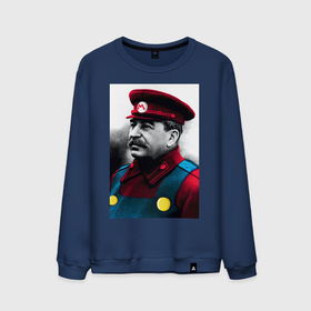 Мужской свитшот хлопок с принтом Иосиф Виссарионович Сталин   memes Mario в Курске, 100% хлопок |  | Тематика изображения на принте: 