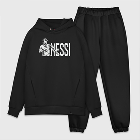 Мужской костюм oversize хлопок с принтом Football Messi в Тюмени,  |  | 