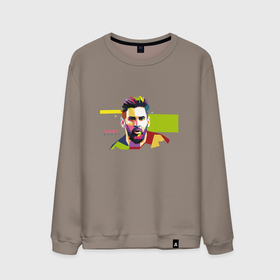 Мужской свитшот хлопок с принтом Lionel Messi color в Курске, 100% хлопок |  | Тематика изображения на принте: 