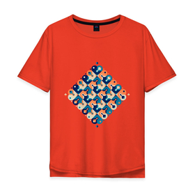 Мужская футболка хлопок Oversize с принтом Абстрактный орнамент в Екатеринбурге, 100% хлопок | свободный крой, круглый ворот, “спинка” длиннее передней части | 