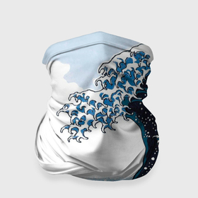 Бандана-труба 3D с принтом Цунами в Японии в Белгороде, 100% полиэстер, ткань с особыми свойствами — Activecool | плотность 150‒180 г/м2; хорошо тянется, но сохраняет форму | Тематика изображения на принте: 