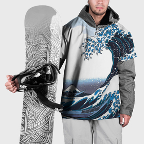 Накидка на куртку 3D с принтом Цунами в Японии в Белгороде, 100% полиэстер |  | Тематика изображения на принте: 