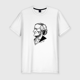 Мужская футболка хлопок Slim с принтом Рихард Вагнер в Кировске, 92% хлопок, 8% лайкра | приталенный силуэт, круглый вырез ворота, длина до линии бедра, короткий рукав | 