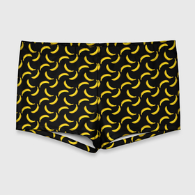 Мужские купальные плавки 3D с принтом Бананы паттерн на чёрном фоне , Полиэстер 85%, Спандекс 15% |  | Тематика изображения на принте: 