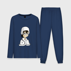 Мужская пижама хлопок (с лонгсливом) с принтом Достоевский хмурый в Петрозаводске,  |  | 