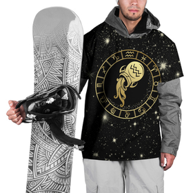Накидка на куртку 3D с принтом Знак Водолея на звездном небе в Тюмени, 100% полиэстер |  | 