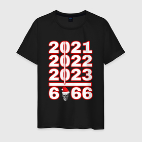 Мужская футболка хлопок с принтом 2021, 2022 и 2023 года , 100% хлопок | прямой крой, круглый вырез горловины, длина до линии бедер, слегка спущенное плечо. | 