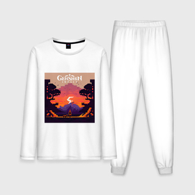 Мужская пижама хлопок (с лонгсливом) с принтом Genshin Impact, Sunset ,  |  | 