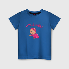 Детская футболка хлопок с принтом Это девочка , 100% хлопок | круглый вырез горловины, полуприлегающий силуэт, длина до линии бедер | 
