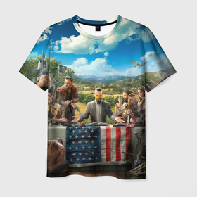 Мужская футболка 3D с принтом Far Cry в Кировске, 100% полиэфир | прямой крой, круглый вырез горловины, длина до линии бедер | 
