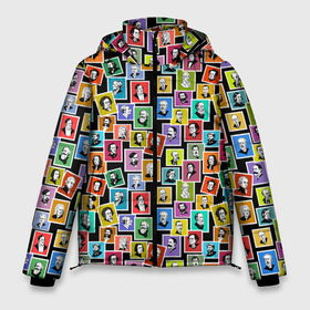 Мужская зимняя куртка 3D с принтом Великие композиторы на марках в Кировске, верх — 100% полиэстер; подкладка — 100% полиэстер; утеплитель — 100% полиэстер | длина ниже бедра, свободный силуэт Оверсайз. Есть воротник-стойка, отстегивающийся капюшон и ветрозащитная планка. 

Боковые карманы с листочкой на кнопках и внутренний карман на молнии. | 