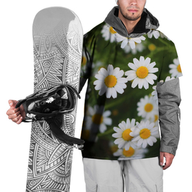 Накидка на куртку 3D с принтом Цветы ромашки   летний паттерн в Белгороде, 100% полиэстер |  | Тематика изображения на принте: 
