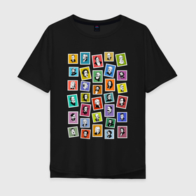 Мужская футболка хлопок Oversize с принтом 32 великих композитора в Тюмени, 100% хлопок | свободный крой, круглый ворот, “спинка” длиннее передней части | 