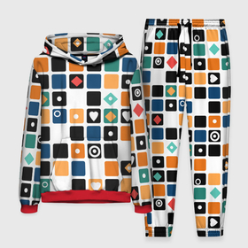 Мужской костюм 3D (с толстовкой) с принтом Разноцветный геометрический узор Мозаика в Курске,  |  | Тематика изображения на принте: 