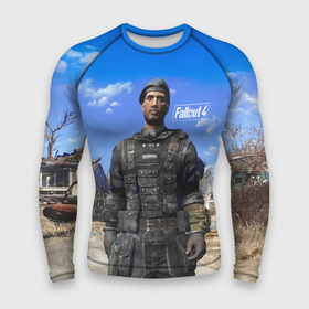 Мужской рашгард 3D с принтом Field scribe commando   Fallout 4 в городе Новоалтайск,  |  | 