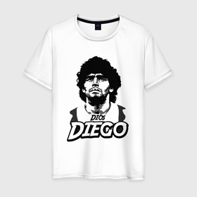 Мужская футболка хлопок с принтом Dios Diego в Кировске, 100% хлопок | прямой крой, круглый вырез горловины, длина до линии бедер, слегка спущенное плечо. | 