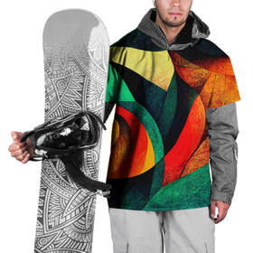 Накидка на куртку 3D с принтом Текстурированная цветная абстракция в Петрозаводске, 100% полиэстер |  | 