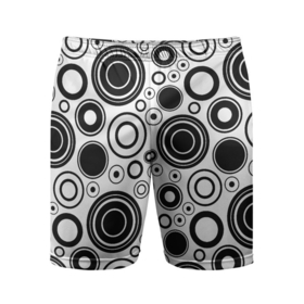 Мужские шорты спортивные с принтом Абстрактные круги в Тюмени,  |  | 