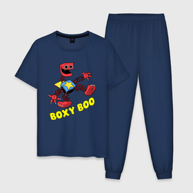 Мужская пижама хлопок с принтом Project Playtime   Boxy Boo в Екатеринбурге, 100% хлопок | брюки и футболка прямого кроя, без карманов, на брюках мягкая резинка на поясе и по низу штанин
 | 
