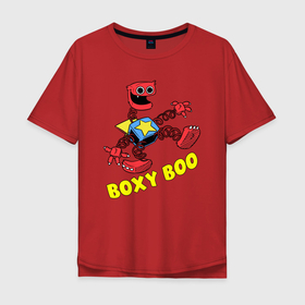 Мужская футболка хлопок Oversize с принтом Project Playtime   Boxy Boo в Екатеринбурге, 100% хлопок | свободный крой, круглый ворот, “спинка” длиннее передней части | 